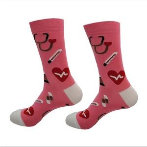 🩺👩‍⚕️ Pink Unisex Doctor/Nurse Socks 👩‍⚕️🩺